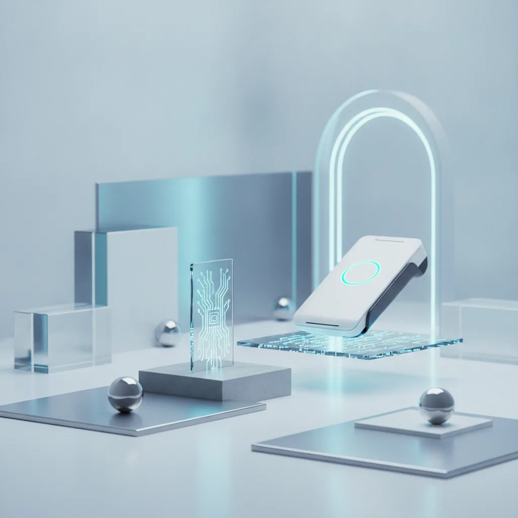 Clean premium fintech aesthetic, trustworthy and innovative mood,