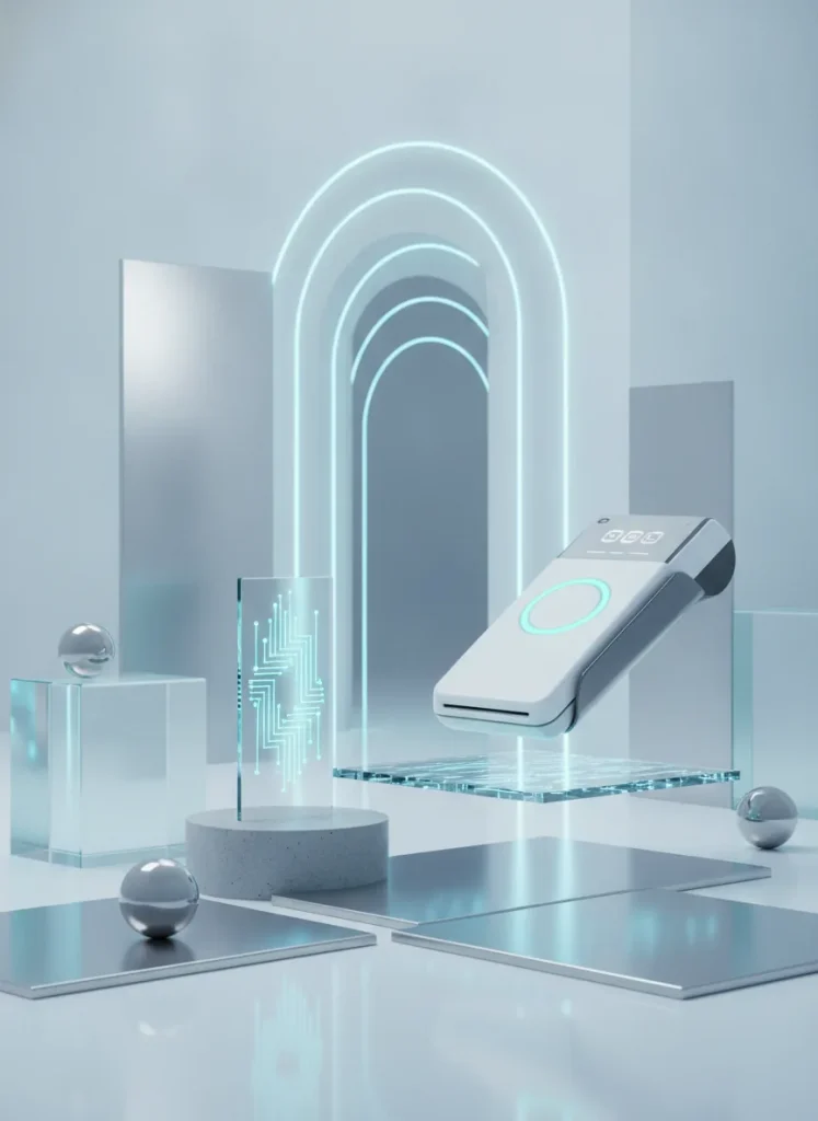 Clean premium fintech aesthetic, trustworthy and innovative mood,