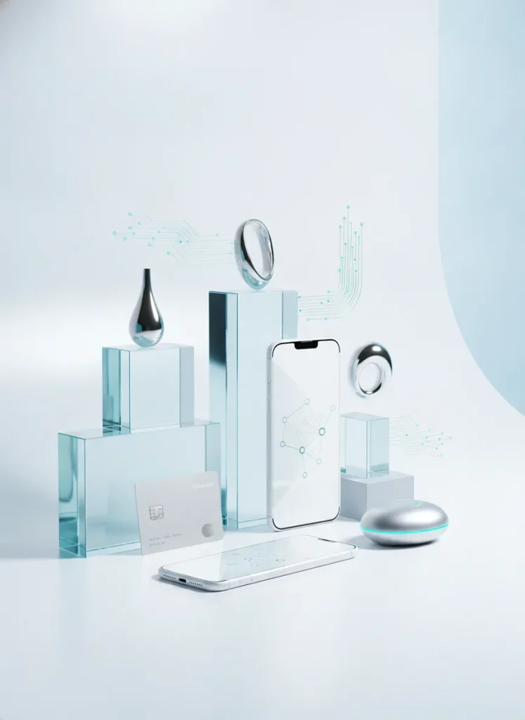 Clean premium fintech aesthetic, trustworthy and innovative mood,