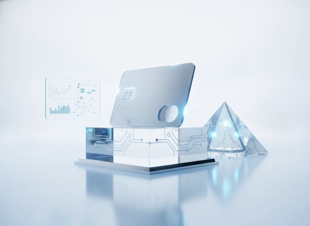 Clean premium fintech aesthetic, confident and trustworthy mood,