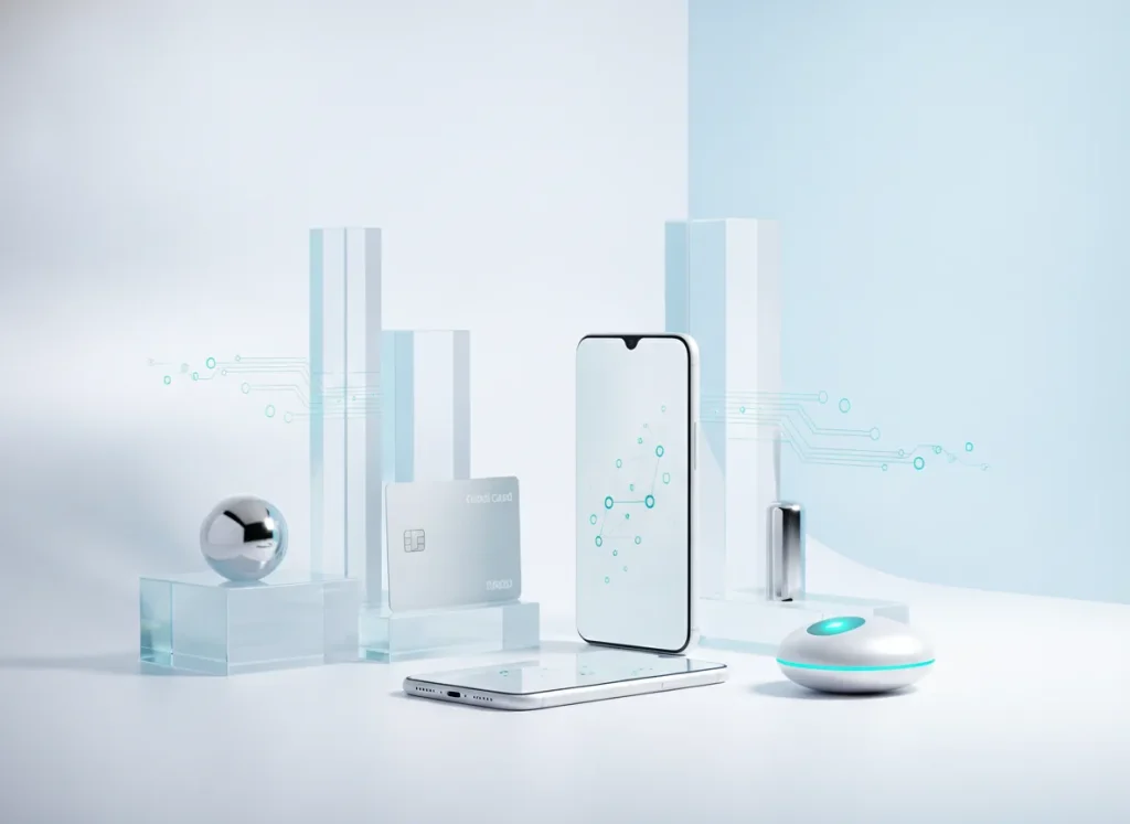 Clean premium fintech aesthetic, trustworthy and innovative mood,