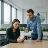 real photo of a customer using a mobile real photo of a customer using a mobile